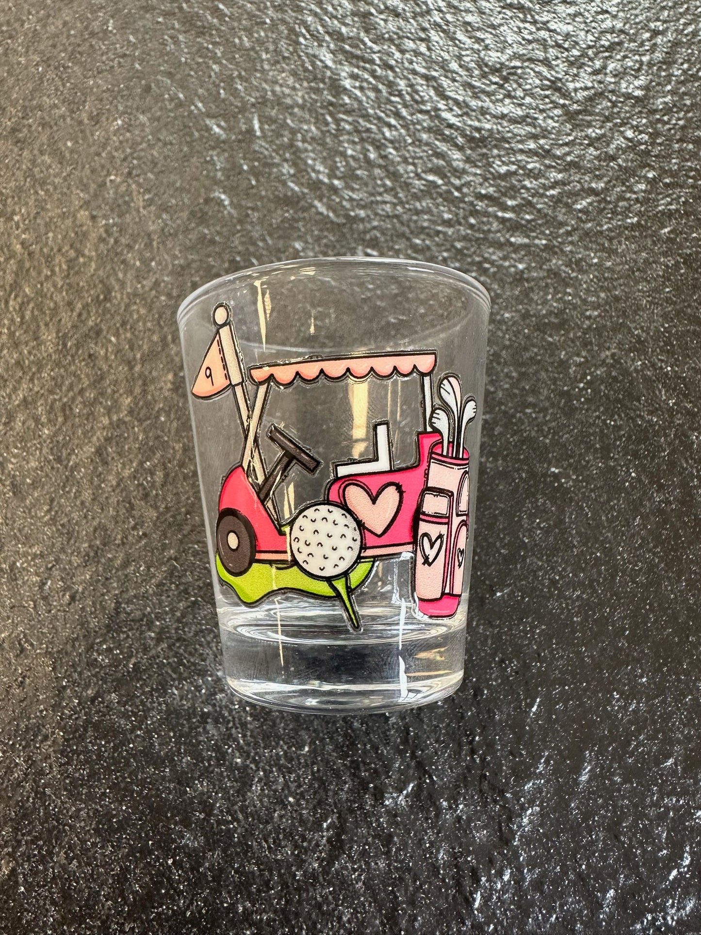 Pink Golf Cart - Shot Glass