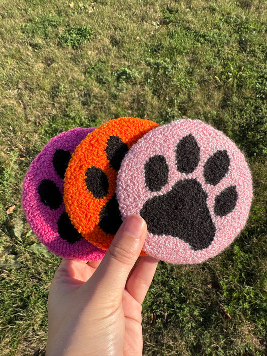 Paw Print Mug Rug