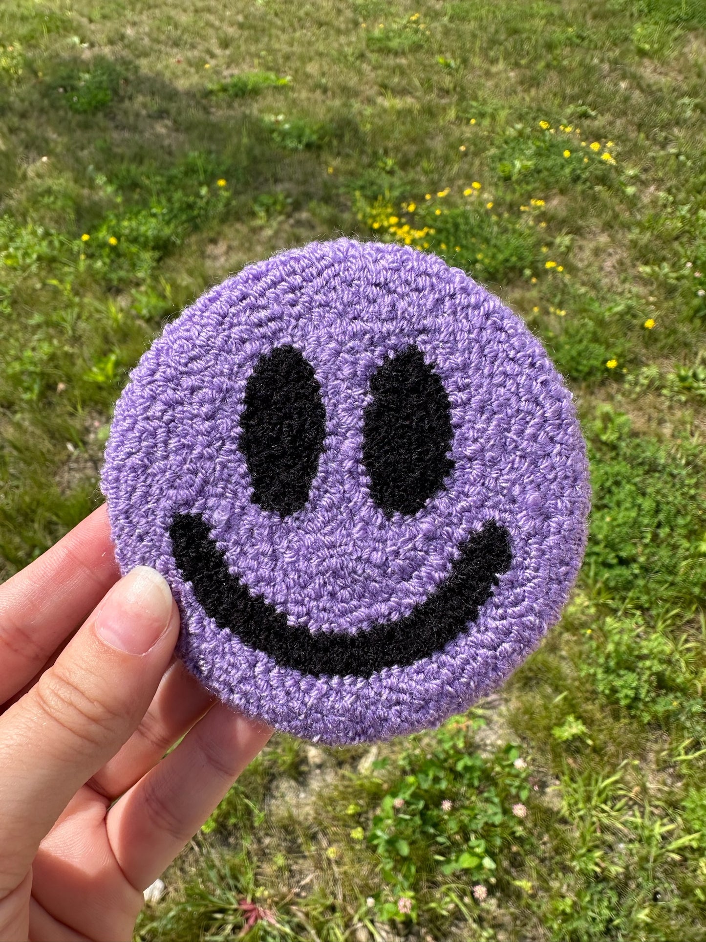 Smiley Face Mug Rug