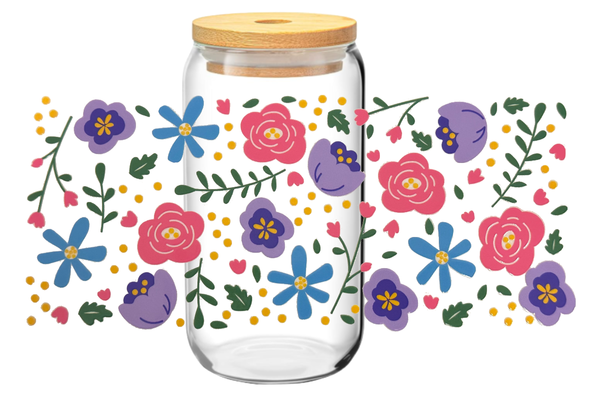 Purple, Pink & Blue Florals