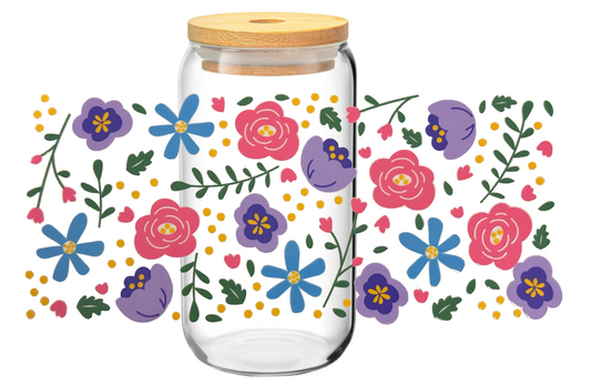 Purple, Pink & Blue Florals